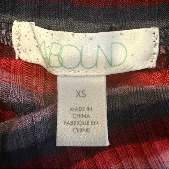 Abound Striped Ribbed Mock Neck Bodysuit XS - Picture 9 of 10